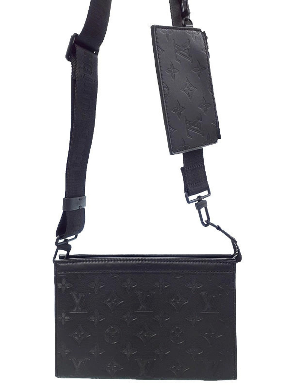 Louis Vuitton Monogram Shadow Black Gaston Wearable Wallet Shoulder Bag